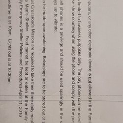 Crossroads Mission - Rule about cellphones