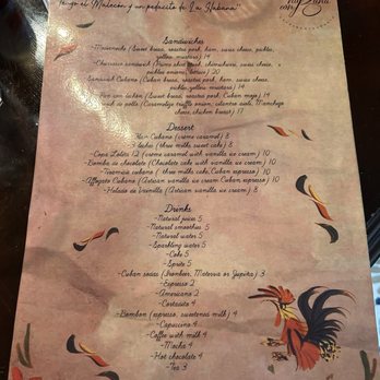 Habana Con B - Menu - Desserts Near Me - Miami, Florida Habana Con B - Menu - Desserts Near Me - Miami, Florida
