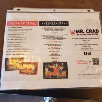 Mr Crab Seafood Boils - Menu back - Seafood Near Me - Sparks, Nevada Mr Crab Seafood Boils - Menu back - Seafood Near Me - Sparks, Nevada