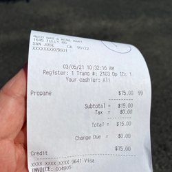 Reco Gas & Mini Mart - Propane refill 15$ flat fee