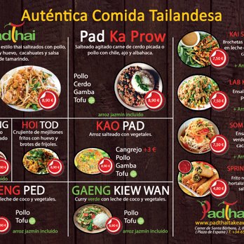 Pad Thai - Menu Español - Thai Near Me - Sitges, B