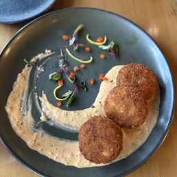 Crab and sweet corn croquettes Crab and sweet corn croquettes