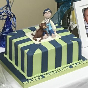 Cakes In Style - We requested that Lucia add the monkey and the outfit on the cake boy was an exact match to what our son was wearing.  So happy!!!! - Bakeries Near Me - Rockville, Maryland