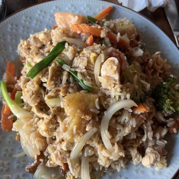8thai restaurant - Pineapple Fried Rice with chicken - Thai Near Me - Cranford, New Jersey 8thai restaurant - Pineapple Fried Rice with chicken - Thai Near Me - Cranford, New Jersey