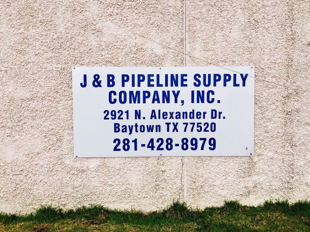 J & B PIPELINE SUPPLY COMPANY Updated October 2024 2921 N Alexander Dr, Baytown, Texas