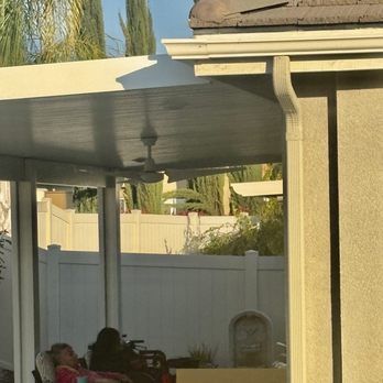 Inland Remodeling and Construction - Fan , lights and a wall plug for a TV - Patio Coverings Near Me - Beaumont, California Inland Remodeling and Construction - Fan , lights and a wall plug for a TV - Patio Coverings Near Me - Beaumont, California