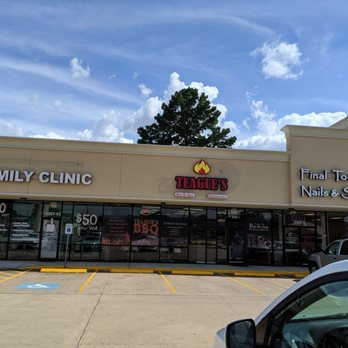 Teague’s Bar-B-Que - It's BBQ joint is between the Family Clinic and Nail Spa - Caterers Near Me - Spring, Texas Teague’s Bar-B-Que - It's BBQ joint is between the Family Clinic and Nail Spa - Caterers Near Me - Spring, Texas