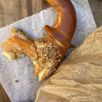 Squabisch - The remains of the apricot crumble. So good! - Pretzels Near Me - Berkeley, California
