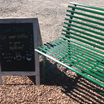 Java Trolley - a green bench and a chalk board - Coffee & Tea Near Me - Waddell, Arizona