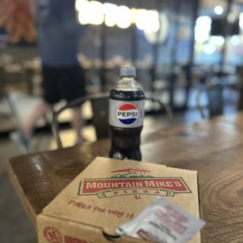 Mountain Mike's Pizza - Interior tables and Diet Pepsi - Pizza Near Me - Sacramento, California