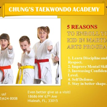 Chungs Tae Kwon Do Academy - Enroll Your Kids and Have Many Benefits - Taekwondo Near Me - Hialeah, Florida