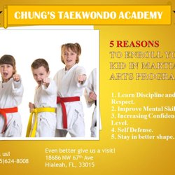 Chungs Tae Kwon Do Academy - Enroll Your Kids and Have Many Benefits