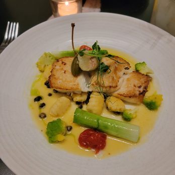 OLIVIA - Grilled Halibut with Gnocchi. - Italian Near Me - Tampa, Florida OLIVIA - Grilled Halibut with Gnocchi. - Italian Near Me - Tampa, Florida