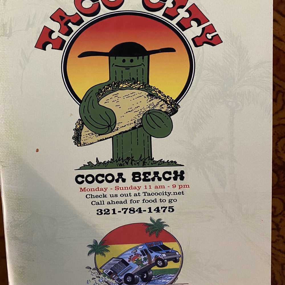 Taco City - Menu cover - Tex-Mex Near Me - Cocoa Beach, Florida Taco City - Menu cover - Tex-Mex Near Me - Cocoa Beach, Florida