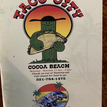 Taco City - Menu cover - Tex-Mex Near Me - Cocoa Beach, Florida Taco City - Menu cover - Tex-Mex Near Me - Cocoa Beach, Florida
