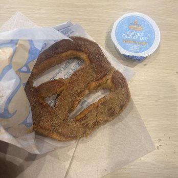 Auntie Anne's - Classic cinnamon pretzel with dipping sauce for $6.47. - Pretzels Near Me - Fort Worth, Texas