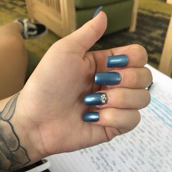 Future Nails - full-set acrylic w/art (squoval shape) - Nail Salons Near Me - Towson, Maryland