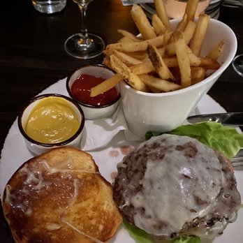 The Berkeley Boathouse - Seared Double Wagyu Burger & French Fries - Seafood Near Me - Berkeley, California