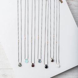 Original Hardware Handcrafted Jewelry - Gemstone Drop Necklaces