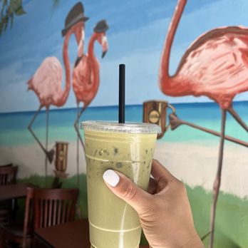 Cafe Uccello - Iced Matcha Honey Latte sub oatmilk. The best of the best. - Breakfast & Brunch Near Me - Oakland, California Cafe Uccello - Iced Matcha Honey Latte sub oatmilk. The best of the best. - Breakfast & Brunch Near Me - Oakland, California