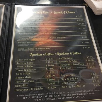Mi Casa Es Tu Casa - menu and prices - Salvadoran Near Me - Woodbridge, Virginia