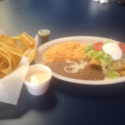 Ensenada Mexican Restaurant - Chimichanga w/ beans and rice