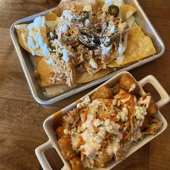 The Hub Eats & Drinks - BUFFALO chicken Tots & Nachos - American Near Me - Sacramento, California The Hub Eats & Drinks - BUFFALO chicken Tots & Nachos - American Near Me - Sacramento, California