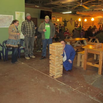 Twin Leaf Brewery - The biggest Jenga game I have ever seen. - Breweries Near Me - Asheville, North Carolina