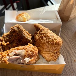 Church's Texas Chicken - Chicken and biscuit.