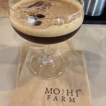 MOHI Farm - Yummy espresso martini - New American Near Me - Morgan Hill, California