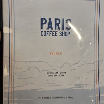 Paris Coffee Shop - Breakfast! - Coffee & Tea Near Me - Fort Worth, Texas Paris Coffee Shop - Breakfast! - Coffee & Tea Near Me - Fort Worth, Texas