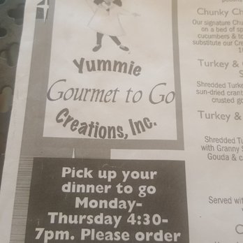 Yummie Creations - a menu for a gourmet shop - Salad Near Me - Lexington, South Carolina Yummie Creations - a menu for a gourmet shop - Salad Near Me - Lexington, South Carolina