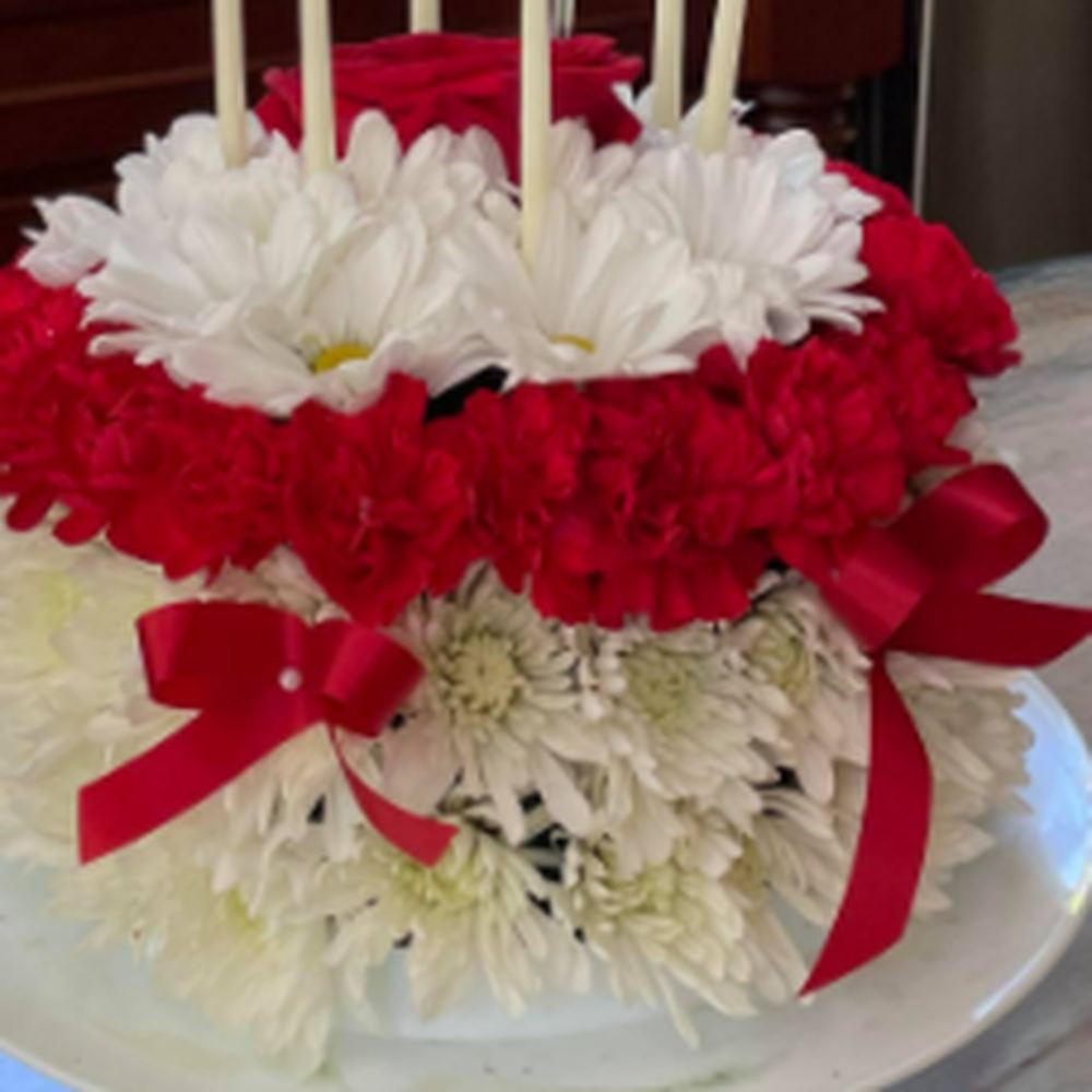 birthday cake flowers
