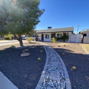 AZ Desert Irrigation & Maintenance Services - a gravel path in front of a home - Landscaping Near Me