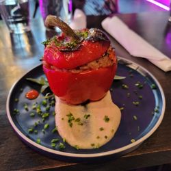 Friends of Dorothy Lounge - Risotto stuffed bell pepper