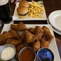 12 chicken wings and sliders