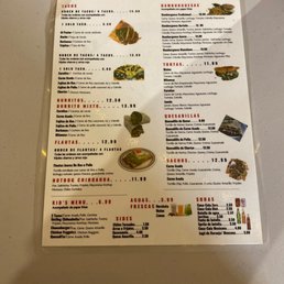a menu for a mexican restaurant a menu for a mexican restaurant