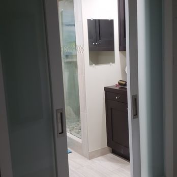 Barn Door Dudes - Looking into bath from bedroom - Carpenters Near Me - Carlsbad, California