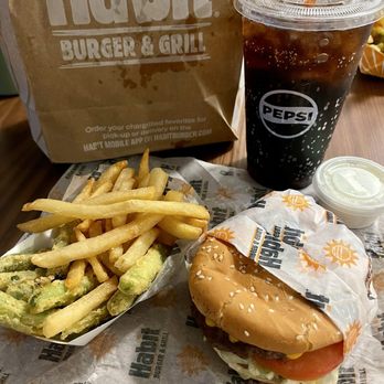 Habit Burger & Grill - Charburger Meal w/ Half French Fries & Half Tempura Green Beans - Burgers Near Me - Ontario, California Habit Burger & Grill - Charburger Meal w/ Half French Fries & Half Tempura Green Beans - Burgers Near Me - Ontario, California