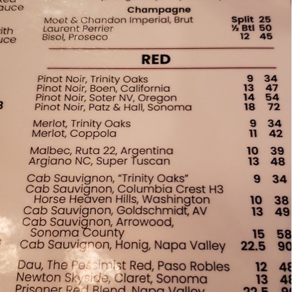 Bistro - Wine menu - New American Near Me - Jupiter, Florida Bistro - Wine menu - New American Near Me - Jupiter, Florida