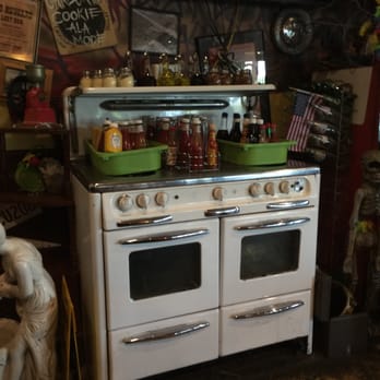 Junkyard Cafe - Condiment stove! This place is the best!!!! - American Near Me - Simi Valley, California