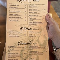 Leonardo's Trattoria & Pizzeria - Lunch menu