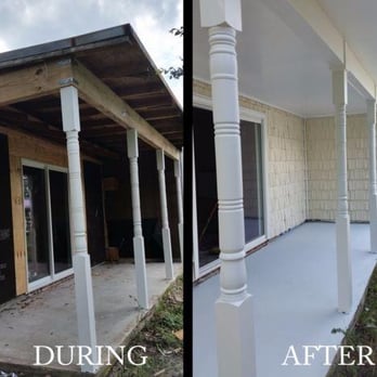 Geer Renovations - before and after photos of a porch - General Contractors Near Me - Wilmington, North Carolina Geer Renovations - before and after photos of a porch - General Contractors Near Me - Wilmington, North Carolina