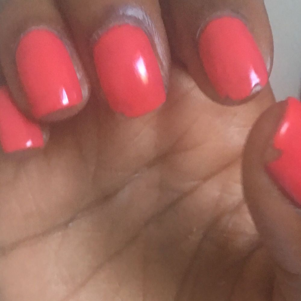 Here is s pic of the nails 48 hrs later Gel manicure what a ripe off Here is s pic of the nails 48 hrs later Gel manicure what a ripe off