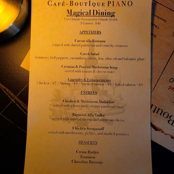 Cafe-Boutique Piano - Modern European Near Me - Winter Park, Florida