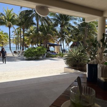 Malecón 21 - View from our table at lunch - Mexican Near Me - Mahahual, ROO