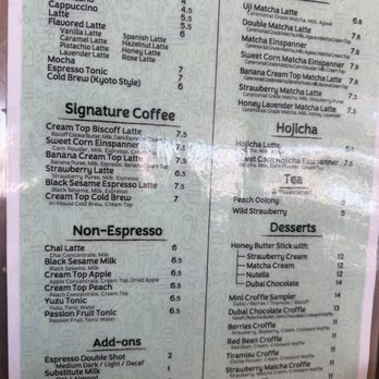 Auria Coffee - Menu- 01/2026 - Desserts Near Me - Buena Park, California