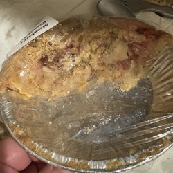 Our half-eaten strawberry rhubarb pie