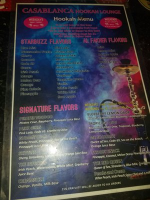 Menu photo 4 Casablanca Lounge San Diego, CA Menu photo 4 Casablanca Lounge San Diego, CA
