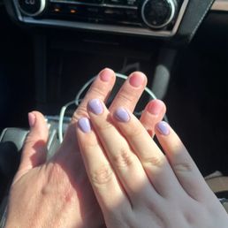 My mom (pink) and my (purple) nails (dip manicures) My mom (pink) and my (purple) nails (dip manicures)
